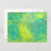 Carte Postale Gras Abstrait en vert et jaune (Devant / Derrière)