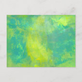 Carte Postale Gras Abstrait en vert et jaune (Devant)