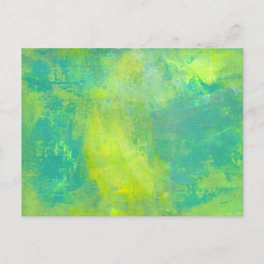 Carte Postale Gras Abstrait en vert et jaune (Devant)