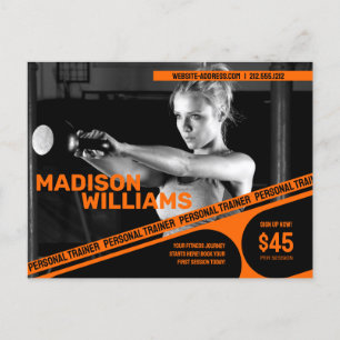 Carte Postale Gras Bright Orange Personal Trainer Photo