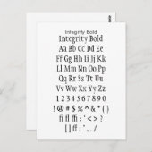 Carte Postale Gras d'intégrité - Feuille d'échantillonnage de po (Devant / Derrière)