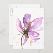 Carte Postale Gras Floral IV (Devant / Derrière)