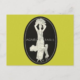 Carte Postale Gras French Agnes Paris Mode Française Agneau Femm