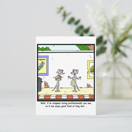 Carte Postale Gras Greyhound (Debout devant)