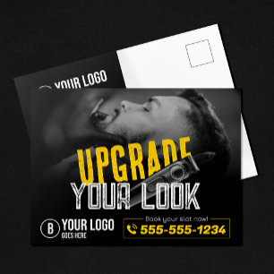 Carte Postale Gras & moderne Barber Shop Cheveux Styliste Mustac