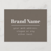 Carte Postale Gras moderne foncé & clair Beige Marque ou Entrepr (Devant)