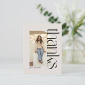 Carte Postale Gras moderne une photo graduation merci (Debout devant)