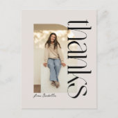 Carte Postale Gras moderne une photo graduation merci (Devant)