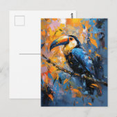 Carte Postale Gras Peinture à l'huile Toucan (Devant / Derrière)