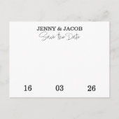 Carte Postale Gras Photo Collage dates Enregistrer la date (Devant)