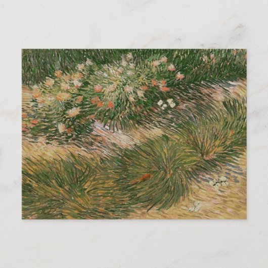Carte Postale Grass & Butterflies (F460) Van Gogh Art (Devant)