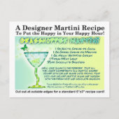 Carte postale Grasshopper Martini Recette (Devant)