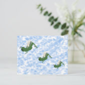 Carte Postale Grasshopper Whimsical Cartoon Art (Debout devant)