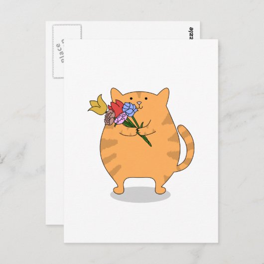 Carte Postale Grateful Kitty (Devant / Derrière)