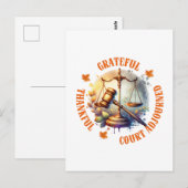 Carte Postale Grateful Thankful Court Ajourné - Citation d'avoca (Devant / Derrière)