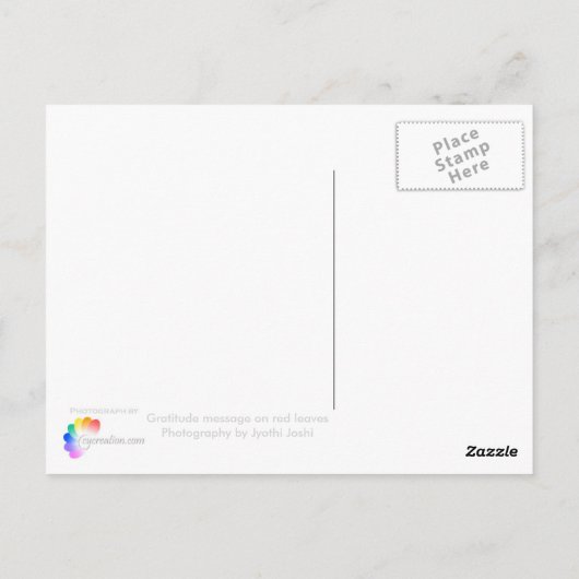 Carte Postale Gratitude (Dos)