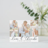 Carte Postale Gratitude chic | Mariage Photo Collage Merci (Debout devant)