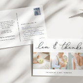 Carte Postale Gratitude chic | Mariage Photo Collage Merci