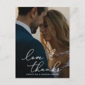 Carte Postale Gratitude chic | Merci photo Mariage (Devant)