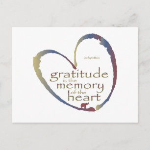 Carte Postale "Gratitude - mémoire du coeur"