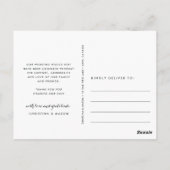 Carte Postale Gratitude moderne | Mariage Photo Collage Merci (Dos)