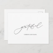 Carte postale Gratitude noir et blanc (Devant / Derrière)