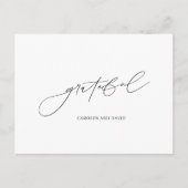 Carte postale Gratitude noir et blanc (Devant)