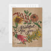 Carte Postale Gratitude Postcard Set | November Snail Mail | Tha (Devant / Derrière)