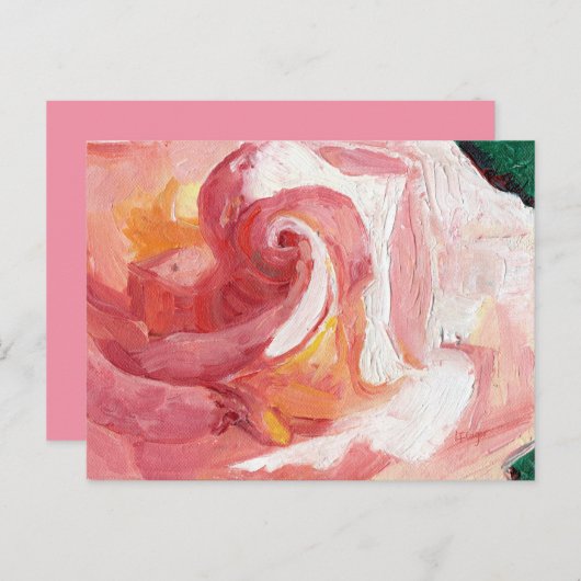 Carte Postale Gratitude rose (Devant / Derrière)