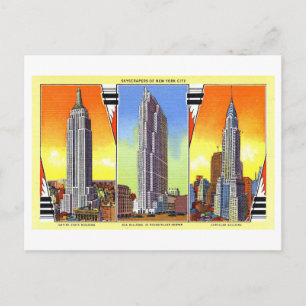 Carte Postale Gratte-ciel anciens de New York City