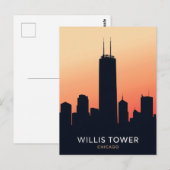 Carte Postale Gratte-ciel de Chicago (Devant / Derrière)