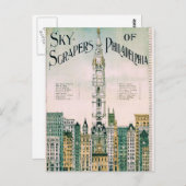 Carte Postale Gratte-ciel de Philadelphie (Devant / Derrière)