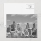 Carte Postale gratte-ciel de Philly noir et blanc (Devant / Derrière)