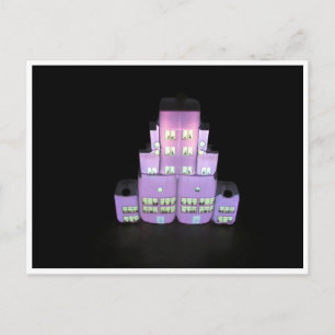 Carte Postale gratte-ciel rose