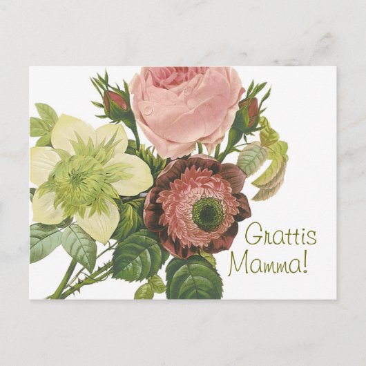 Carte Postale Grattis Mamma CC0130 (Devant)