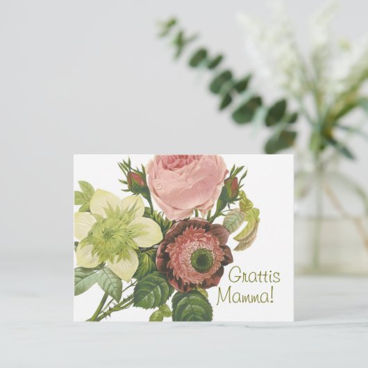 Carte Postale Grattis Mamma CC0130 (Debout devant)