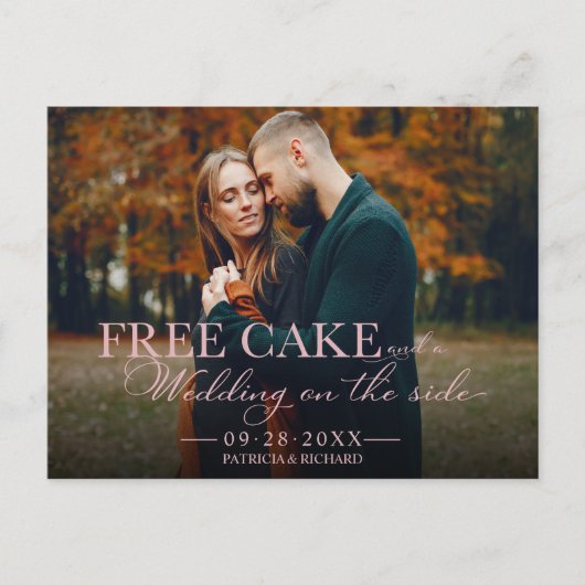 Carte Postale Gratuit Gâteau Mariage Drôle Enregistrer La Date P (Devant)