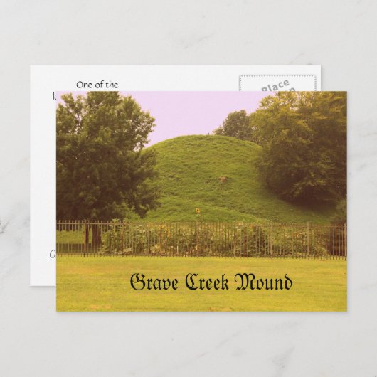 Carte Postale Grave Creek Mound (Devant / Derrière)