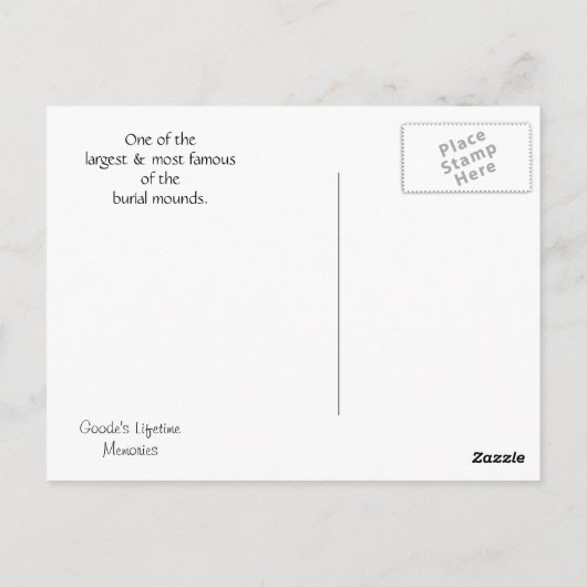 Carte Postale Grave Creek Mound (Dos)