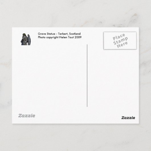 Carte postale Grave Statue (Dos)