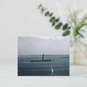 Carte Postale Graves Light dans le port de Boston (Debout devant)