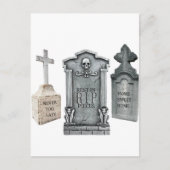 CARTE POSTALE GRAVEYARD EPITAPHES FUNNY TOMBSTONE IMPRIMER (Devant)