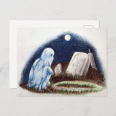 Carte Postale Graveyard Fantôme Tombstone Jouant Des Marbres (Devant / Derrière)