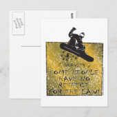 Carte Postale Gravity Snowboarder (Devant / Derrière)