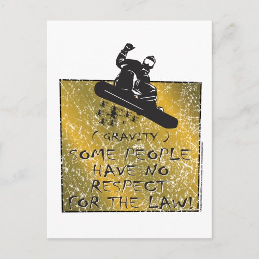 Carte Postale Gravity Snowboarder (Devant)