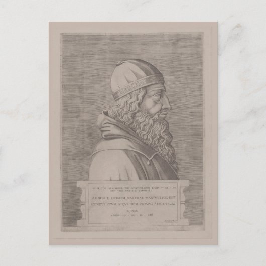 Carte Postale Gravure ancienne Aristote de 1553 (Devant)
