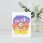 Carte Postale Gravure de nuage (Debout devant)
