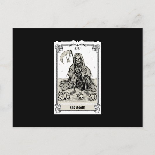 Carte Postale gravure tarot de la mort XIII (Devant)