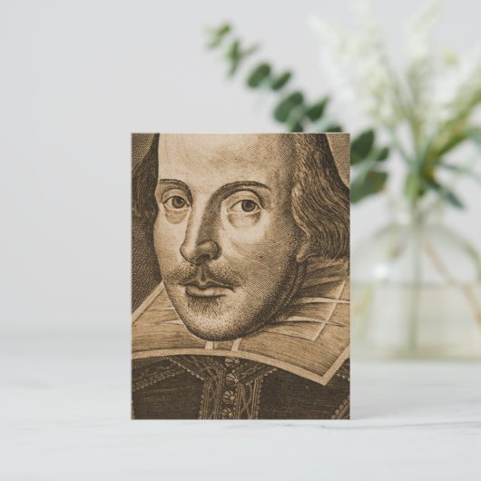 Carte Postale Gravures de Droeshout de Shakespeare (Debout devant)