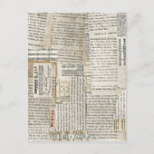 Carte Postale Gravures papier vintages - Verticales (Devant)